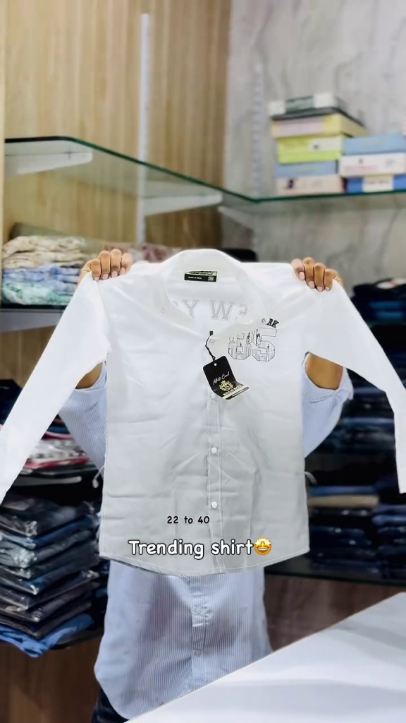 Trendy Ombre Gradient Full-Sleeve Casual Shirt for Men – Stylish White, Pink & Red Color Fade Fashion Shirt
