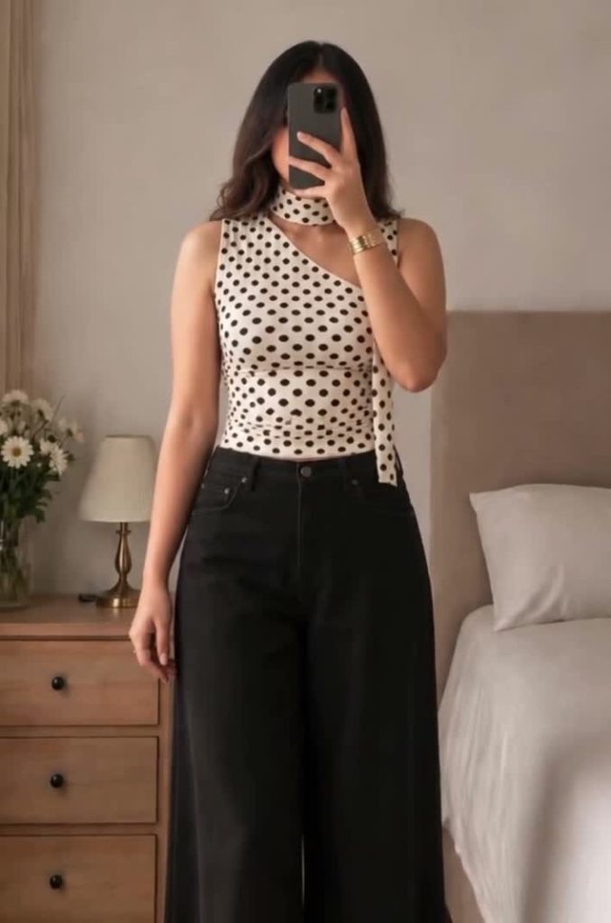Modest Top – Polka Dot
