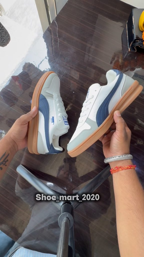 Men’s Casual Sneakers – White & Blue